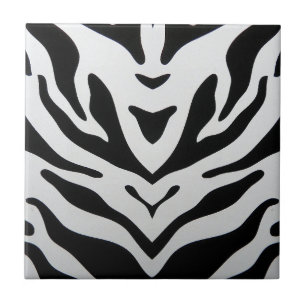 ZEBRA STRIPES ABSTRACT CERAMIC TILE