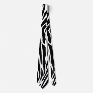 Zebra Stripes Abstract Design Neck Tie