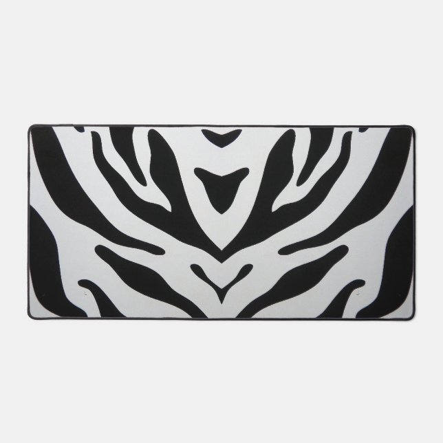 ZEBRA STRIPES ABSTRACT DESK MAT (Front)