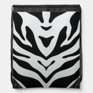 ZEBRA STRIPES ABSTRACT DRAWSTRING BAG