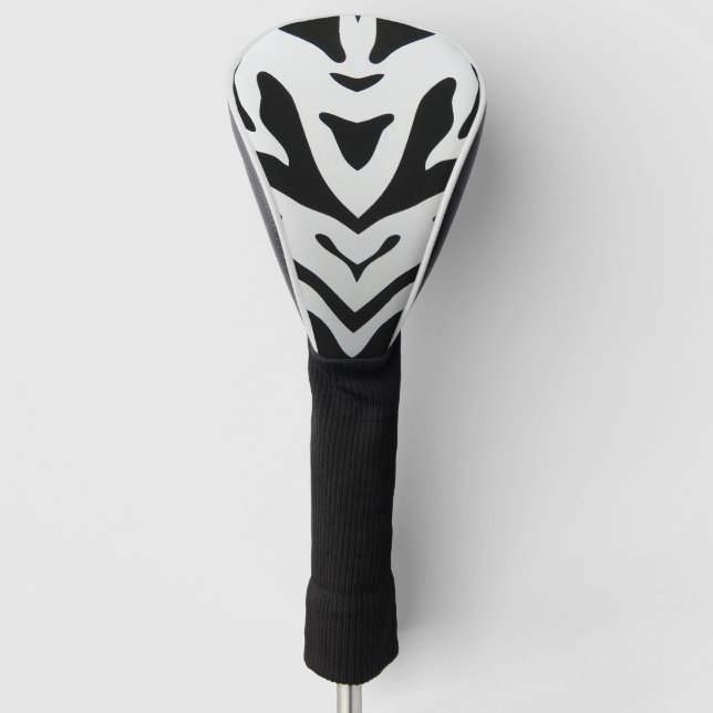 ZEBRA STRIPES ABSTRACT GOLF HEAD COVER (Front)