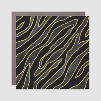 Zebra Stripes: Abstract Monochrome Seamless. Car Magnet