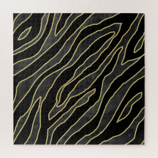 Zebra Stripes: Abstract Monochrome Seamless. Jigsaw Puzzle