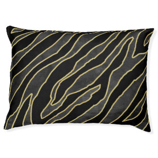 Zebra Stripes: Abstract Monochrome Seamless. Pet Bed