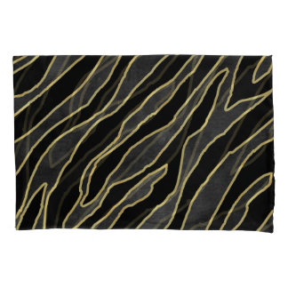 Zebra Stripes: Abstract Monochrome Seamless. Pillow Case