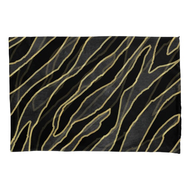 Zebra Stripes: Abstract Monochrome Seamless. Pillow Case (Front)