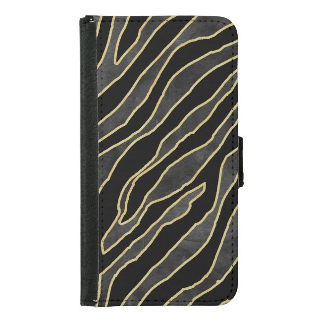 Zebra Stripes: Abstract Monochrome Seamless. Samsung Galaxy Wallet Case (Front)