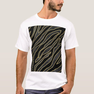 Zebra Stripes: Abstract Monochrome Seamless. T-Shirt