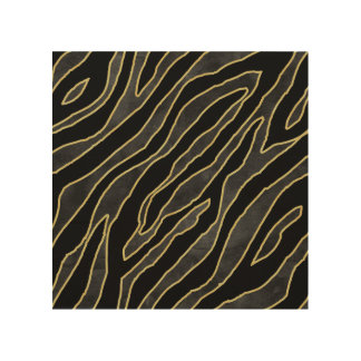 Zebra Stripes: Abstract Monochrome Seamless. Wood Wall Art