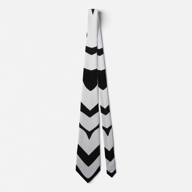 ZEBRA STRIPES ABSTRACT NECK TIE (Front)