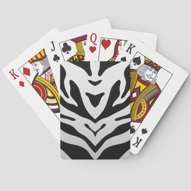 ZEBRA STRIPES ABSTRACT POKER CARDS (Back)