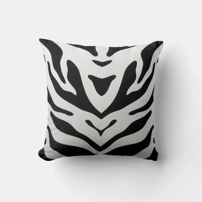 ZEBRA STRIPES ABSTRACT THROW PILLOW (Front)