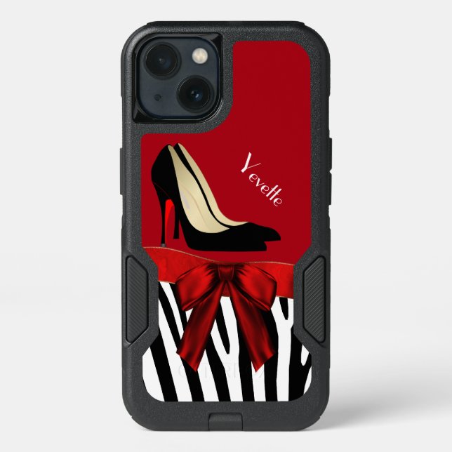 Zebra Stripes and Heels Otterbox Samsung S6 Edge (Back)