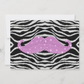 Zebra Stripes And Pink Bling Mustache (Front)