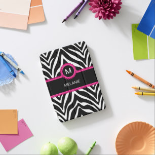 Zebra Stripes and Pink Lace Personalized iPad Mini Cover
