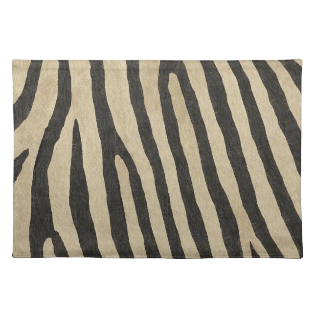 Zebra Stripes Animal Hair Cloth Placemat (Front)