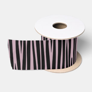 Zebra stripes Animal pattern Lavender Shade Satin Ribbon