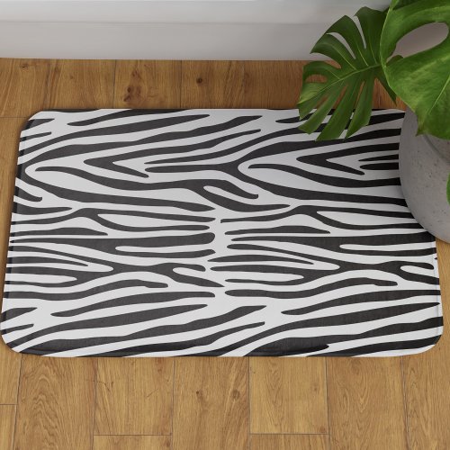 Zebra Stripes Animal Print Large Bath Mat