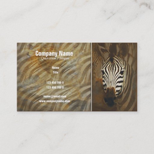 Customizable Zebra stripes art profile cards - customizable business cards
