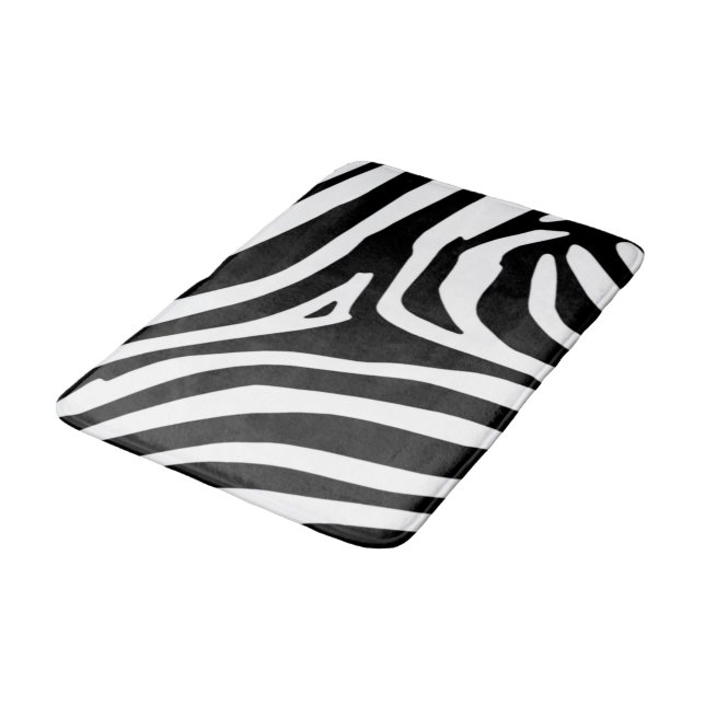 Zebra Stripes Bath Mat (Angled)