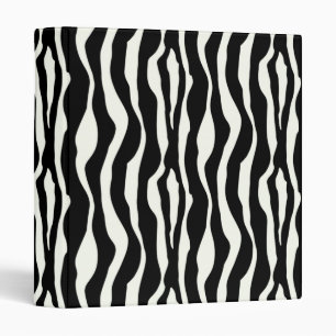 Zebra stripes - Black and White 3 Ring Binder