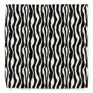 Zebra stripes - Black and White Bandana