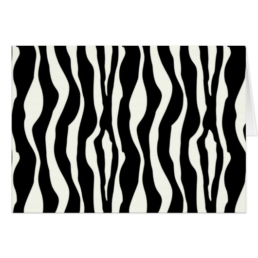 Zebra stripes - Black and White Cards (Front Horizontal)