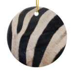 Zebra Stripes Black and White Ceramic Ornament