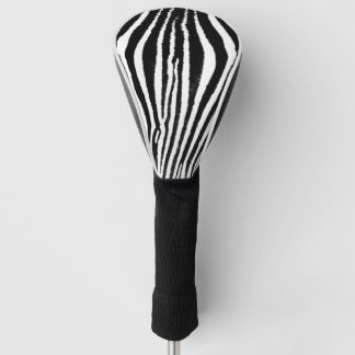 Zebra stripes black and white golf head cover