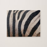 Zebra Stripes Black and White Jigsaw Puzzle