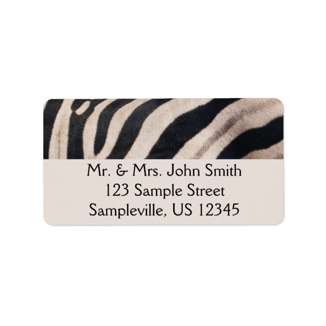 Zebra Stripes Black and White Label (Front)