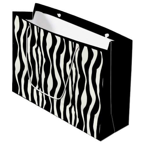 Zebra stripes _ Black and White Large Gift Bag