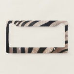 Zebra Stripes Black and White License Plate Frame