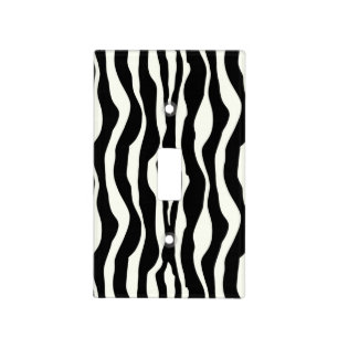 Zebra stripes - Black and White Light Switch Cover