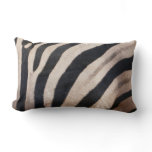 Zebra Stripes Black and White Lumbar Pillow