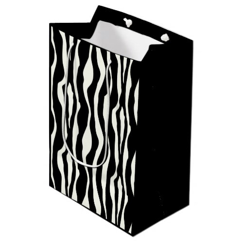 Zebra stripes _ Black and White Medium Gift Bag