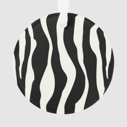 Zebra stripes _ Black and White Ornament