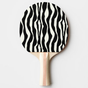 Zebra stripes - Black and White Ping-Pong Paddle