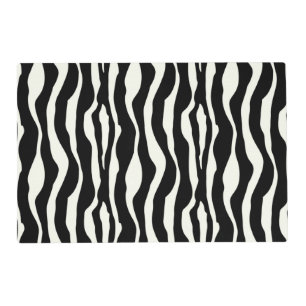 Zebra stripes - Black and White Placemat