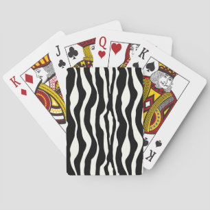 Zebra stripes - Black and White Poker Cards
