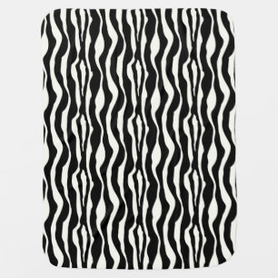 Zebra stripes - Black and White Receiving Blanket