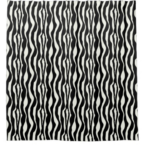 Zebra stripes _ Black and White Shower Curtain