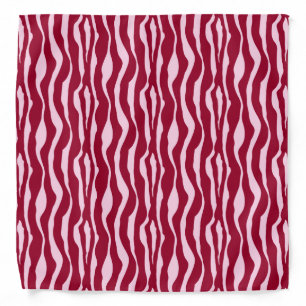 Zebra stripes - Burgundy and Pink Bandana