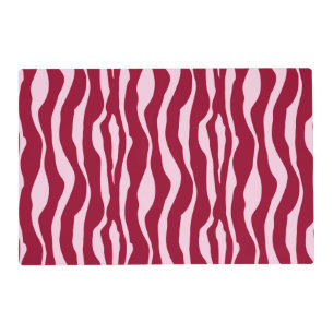 Zebra stripes - Burgundy and Pink Placemat