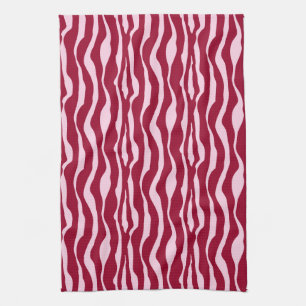 Zebra stripes - Burgundy and Pink Towel