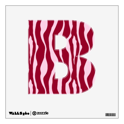 Zebra stripes _ Burgundy and Pink Wall Sticker