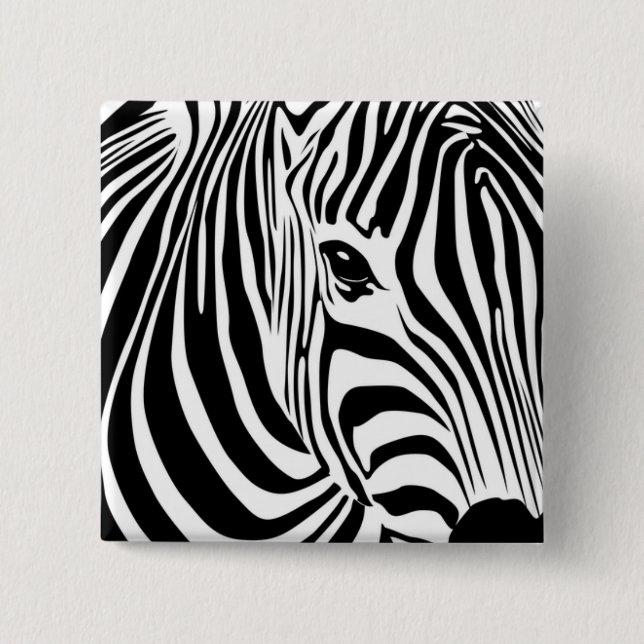 Zebra Stripes Button (Front)