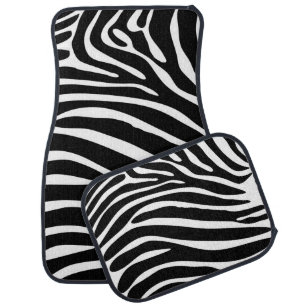 Zebra Stripes Car Mat Set