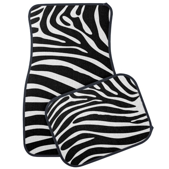 Zebra Stripes Car Mat Set (Set)