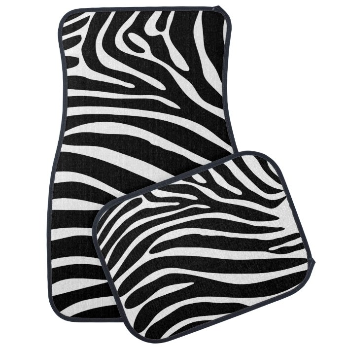 Zebra Stripes Car Mat Set